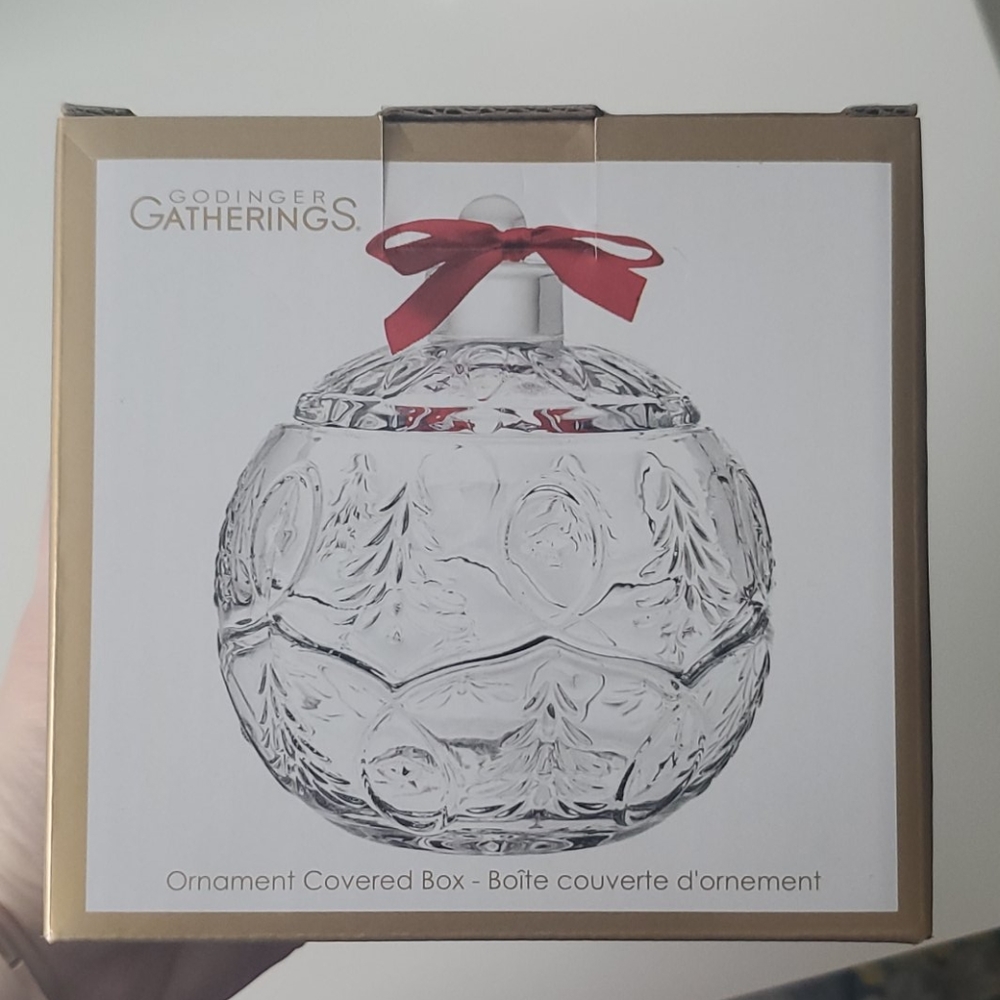 NWT Godinger Crystal Ornament Box